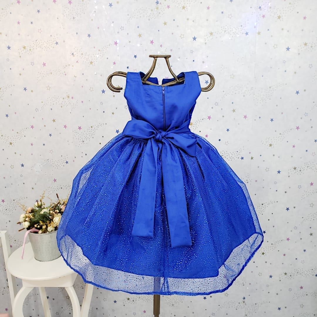 Vestido Menina Princesa Azul