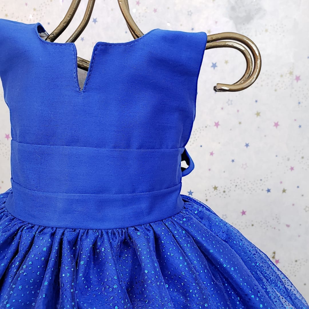 Vestido Menina Princesa Azul