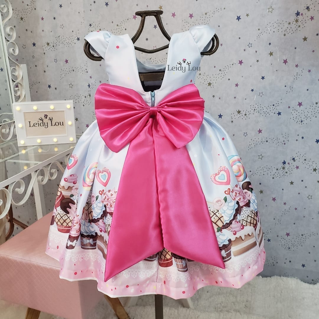 Vestido de Festa Infantil Pink - Louyse Rodrigues