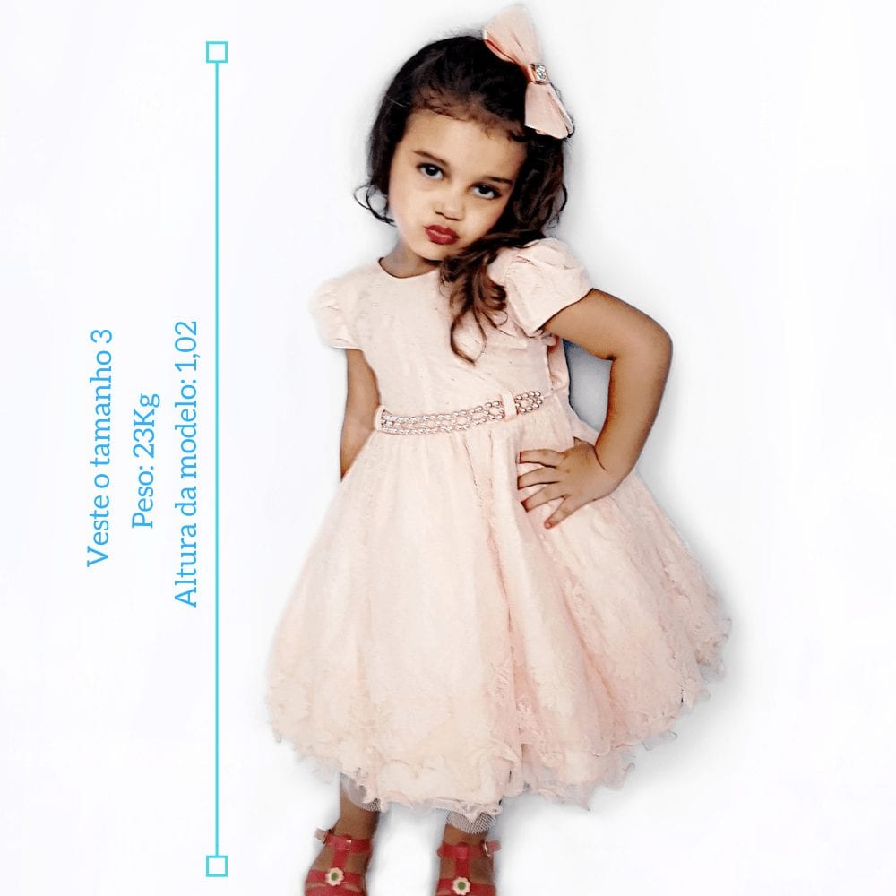 Vestido de Festa Infantil Pink - Louyse Rodrigues