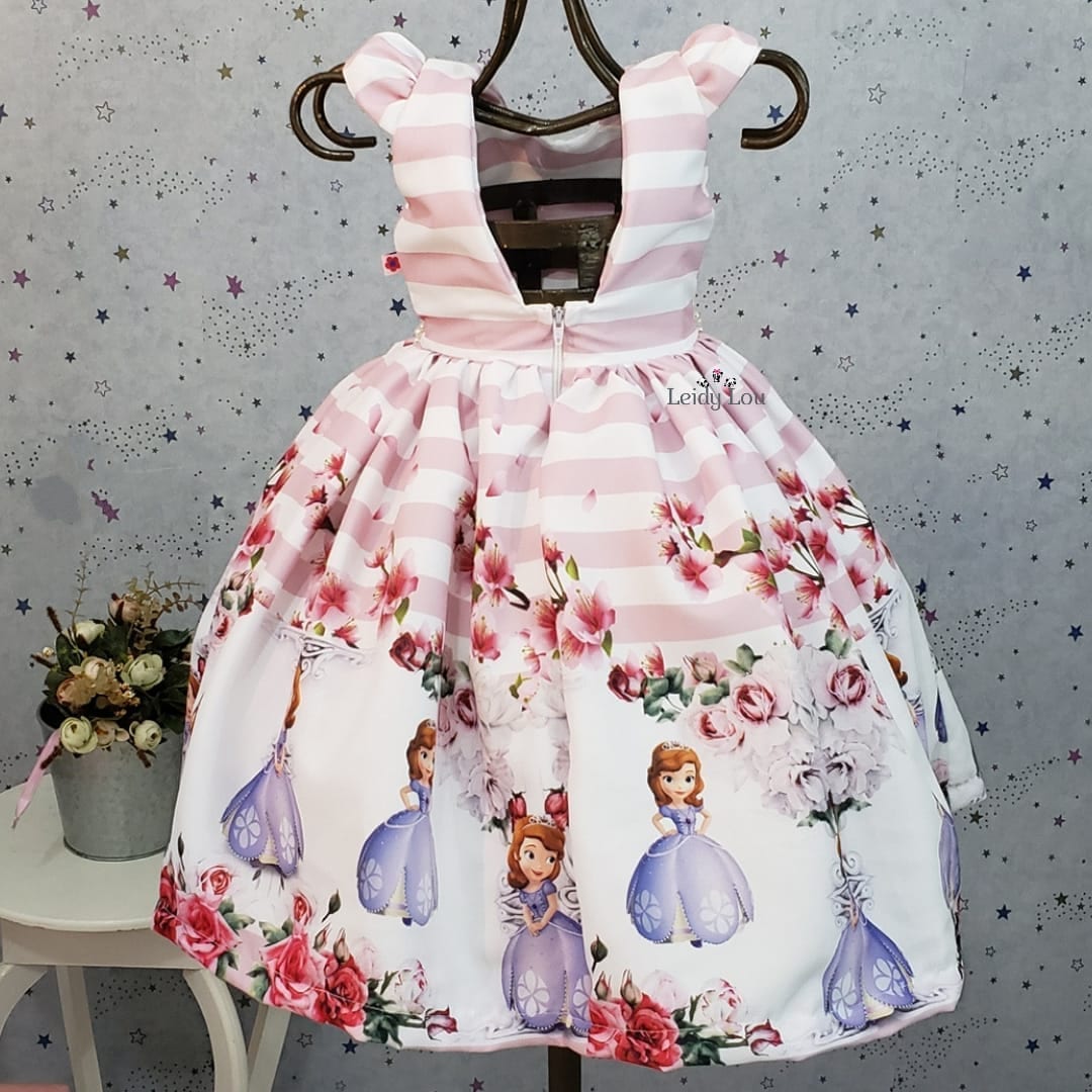 Vestido infantil tema Princesa Sofia